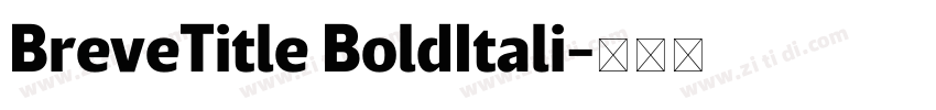 BreveTitle BoldItali字体转换